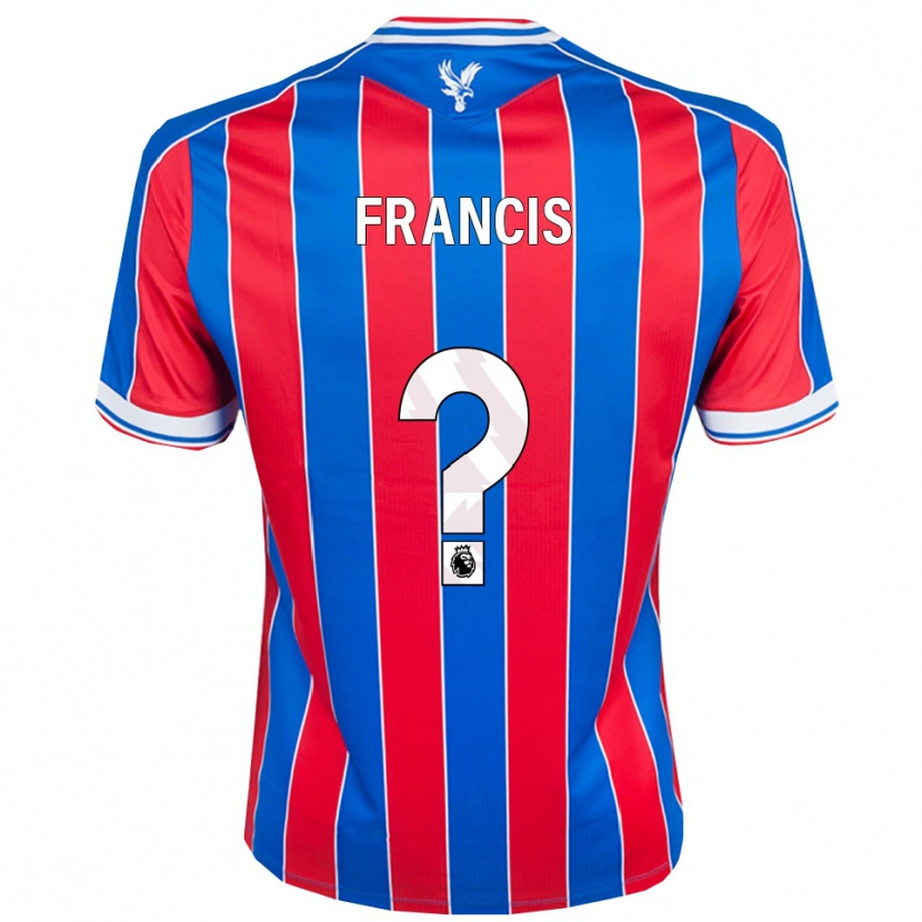 Danxen Niño Camiseta Chris Francis #0 Azul Rojo Blanco 1ª Equipación 2025/26 La Camisa