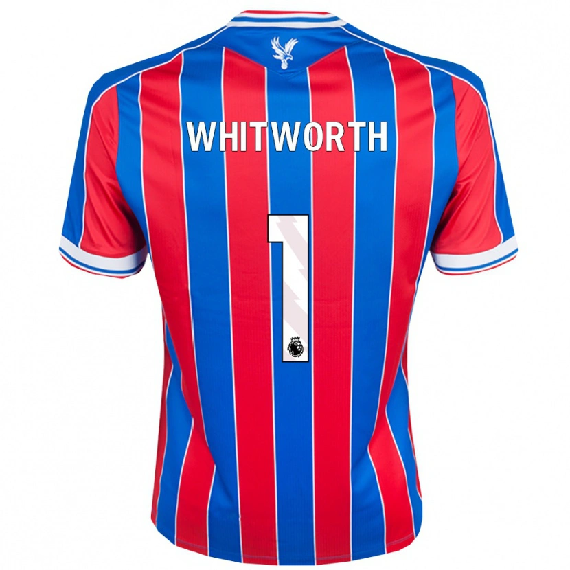 Danxen Niño Camiseta Harry Whitworth #1 Azul Rojo Blanco 1ª Equipación 2025/26 La Camisa