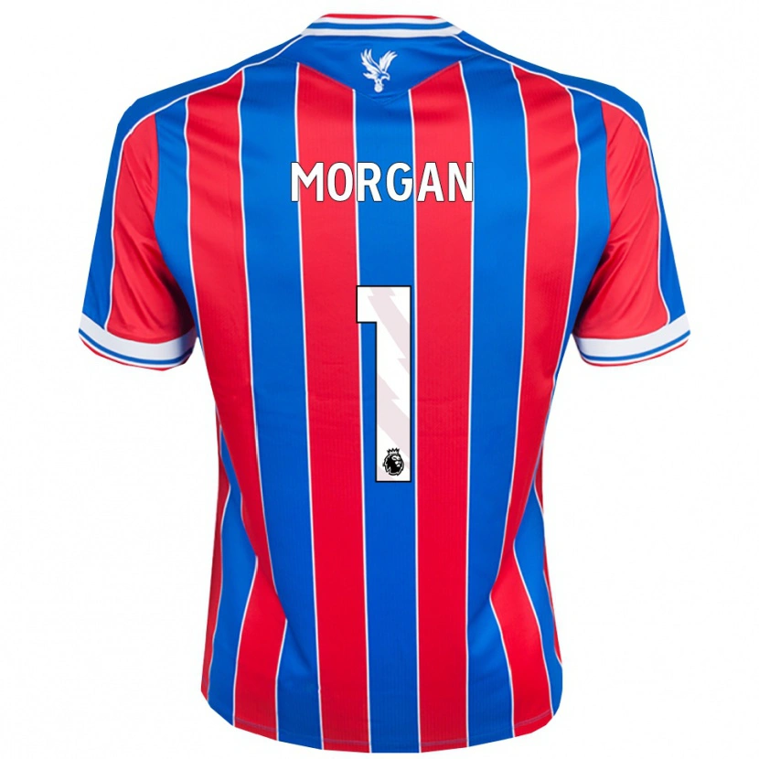 Danxen Niño Camiseta Chloe Morgan #1 Azul Rojo Blanco 1ª Equipación 2025/26 La Camisa