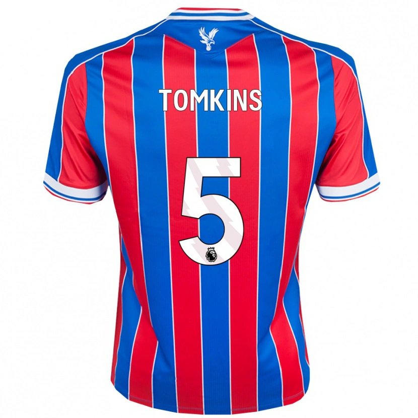 Danxen Niño Camiseta James Tomkins #5 Azul Rojo Blanco 1ª Equipación 2025/26 La Camisa