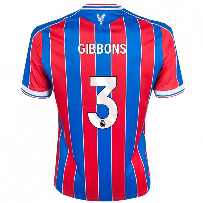 Danxen Niño Camiseta Felicity Gibbons #3 Azul Rojo Blanco 1ª Equipación 2025/26 La Camisa