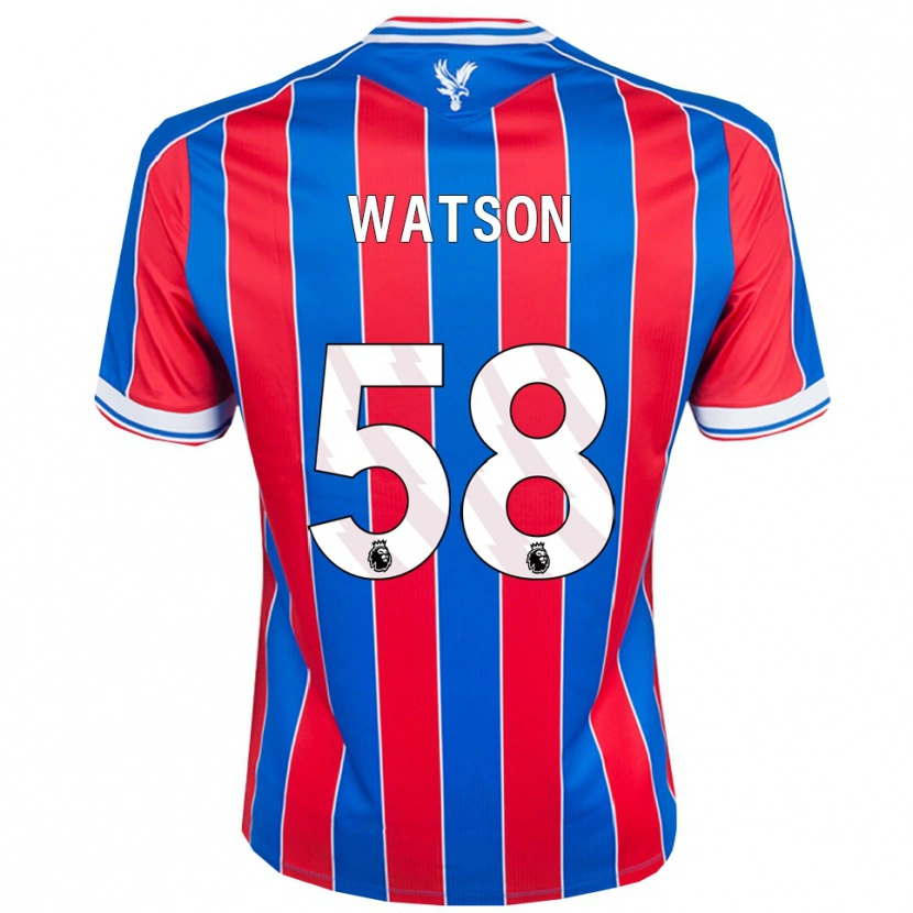 Danxen Niño Camiseta Noah Watson #58 Azul Rojo Blanco 1ª Equipación 2025/26 La Camisa