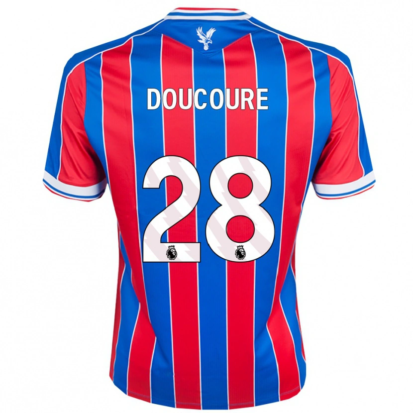 Danxen Niño Camiseta Cheick Doucouré #28 Azul Rojo Blanco 1ª Equipación 2025/26 La Camisa