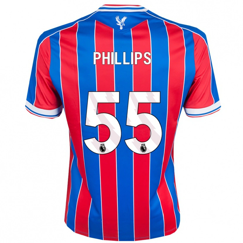 Danxen Niño Camiseta Killian Phillips #55 Azul Rojo Blanco 1ª Equipación 2025/26 La Camisa