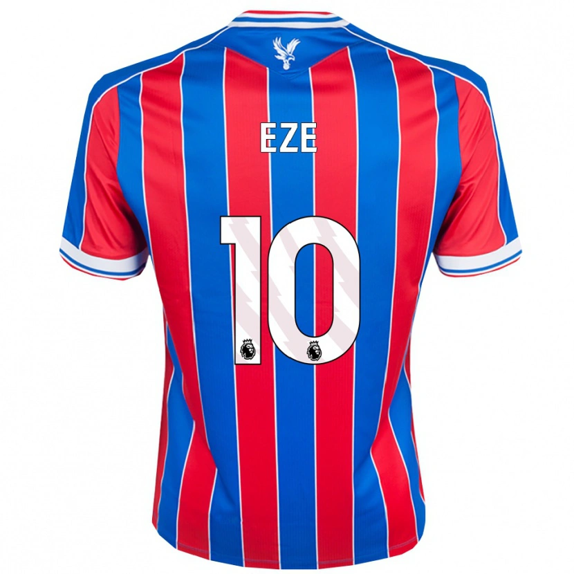 Danxen Niño Camiseta Eberechi Eze #10 Azul Rojo Blanco 1ª Equipación 2025/26 La Camisa