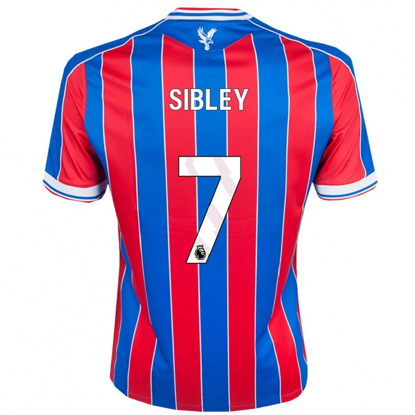 Danxen Niño Camiseta Isabella Sibley #7 Azul Rojo Blanco 1ª Equipación 2025/26 La Camisa