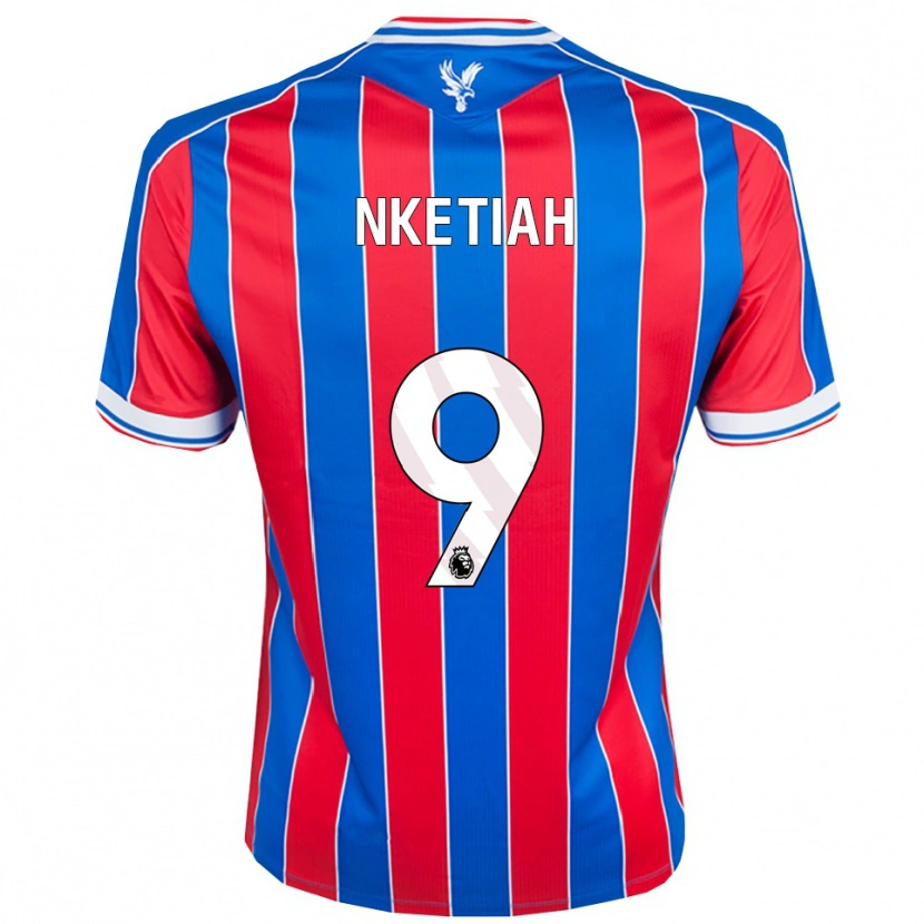 Danxen Niño Camiseta Eddie Nketiah #9 Azul Rojo Blanco 1ª Equipación 2025/26 La Camisa