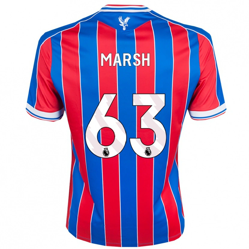 Danxen Niño Camiseta Zach Marsh #63 Azul Rojo Blanco 1ª Equipación 2025/26 La Camisa