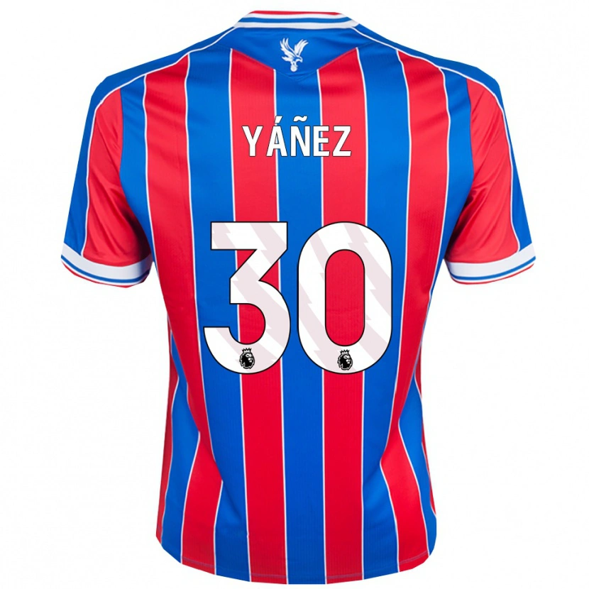 Danxen Niño Camiseta Shae Yáñez #30 Azul Rojo Blanco 1ª Equipación 2025/26 La Camisa