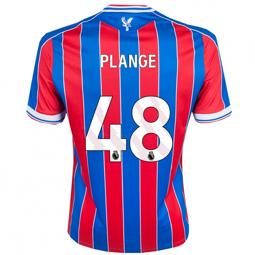 Danxen Niño Camiseta Luke Plange #48 Azul Rojo Blanco 1ª Equipación 2025/26 La Camisa