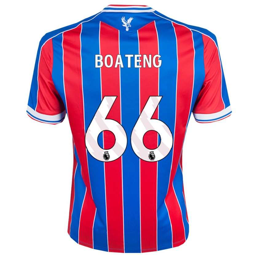 Danxen Niño Camiseta David Boateng #66 Azul Rojo Blanco 1ª Equipación 2025/26 La Camisa