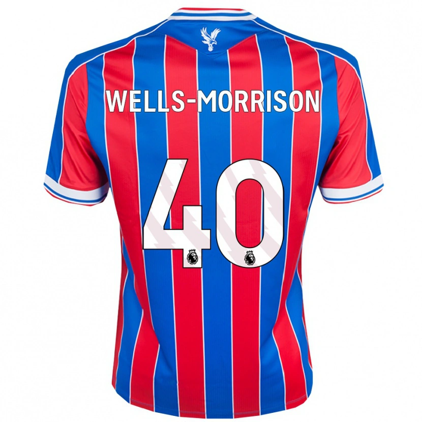 Danxen Niño Camiseta Jack Wells-Morrison #40 Azul Rojo Blanco 1ª Equipación 2025/26 La Camisa