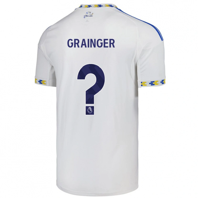 Danxen Niño Camiseta Owen Grainger #0 Blanco Azul 1ª Equipación 2025/26 La Camisa