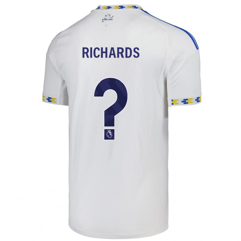 Danxen Niño Camiseta Joe Richards #0 Blanco Azul 1ª Equipación 2025/26 La Camisa