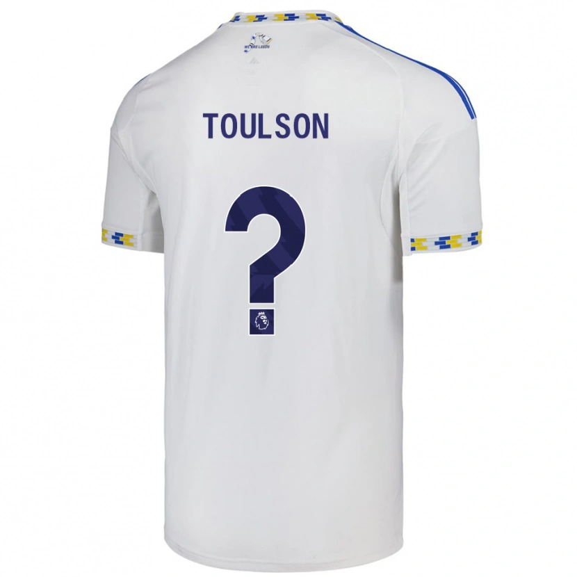 Danxen Niño Camiseta Daniel Toulson #0 Blanco Azul 1ª Equipación 2025/26 La Camisa