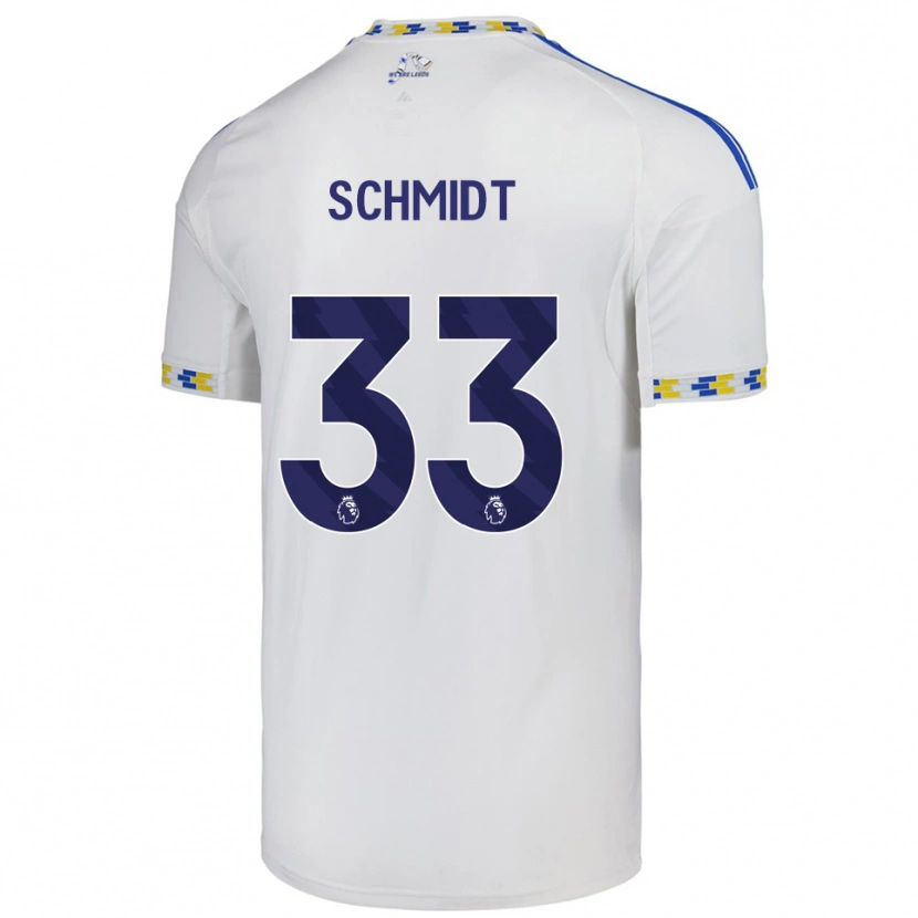 Danxen Niño Camiseta Isaac Schmidt #33 Blanco Azul 1ª Equipación 2025/26 La Camisa