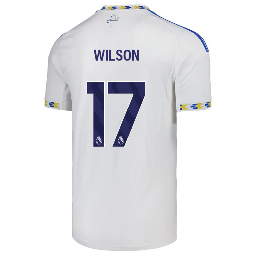 Danxen Niño Camiseta Marley Wilson #17 Blanco Azul 1ª Equipación 2025/26 La Camisa