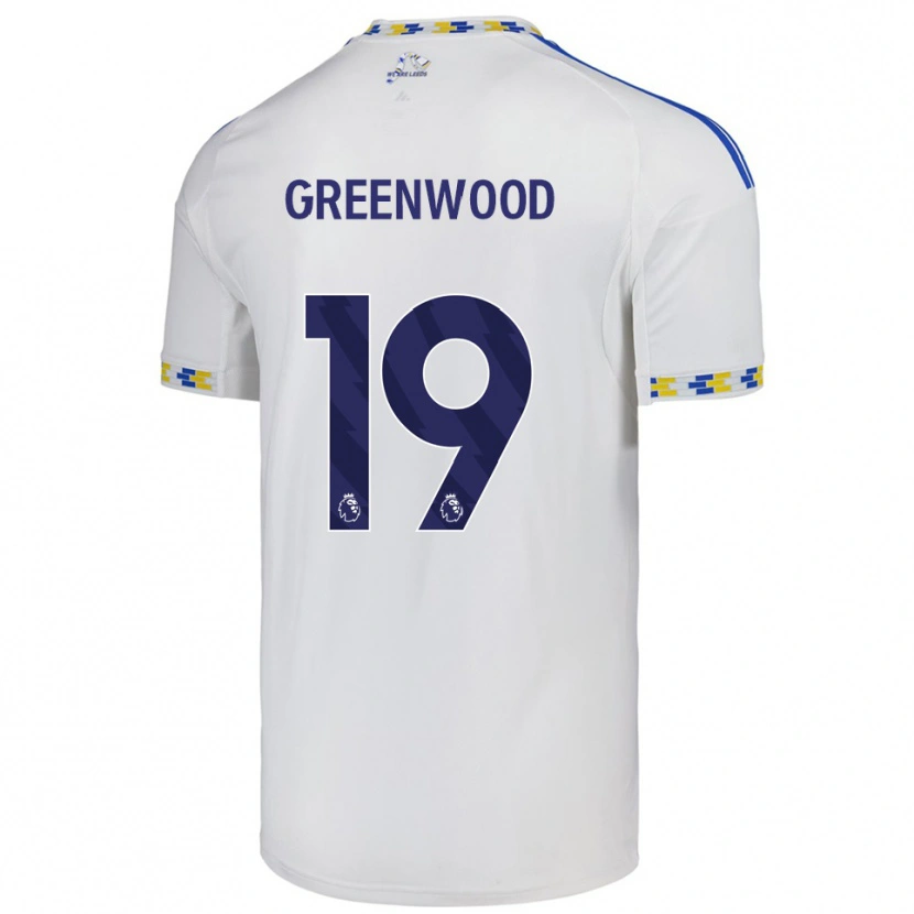 Danxen Niño Camiseta Sam Greenwood #19 Blanco Azul 1ª Equipación 2025/26 La Camisa