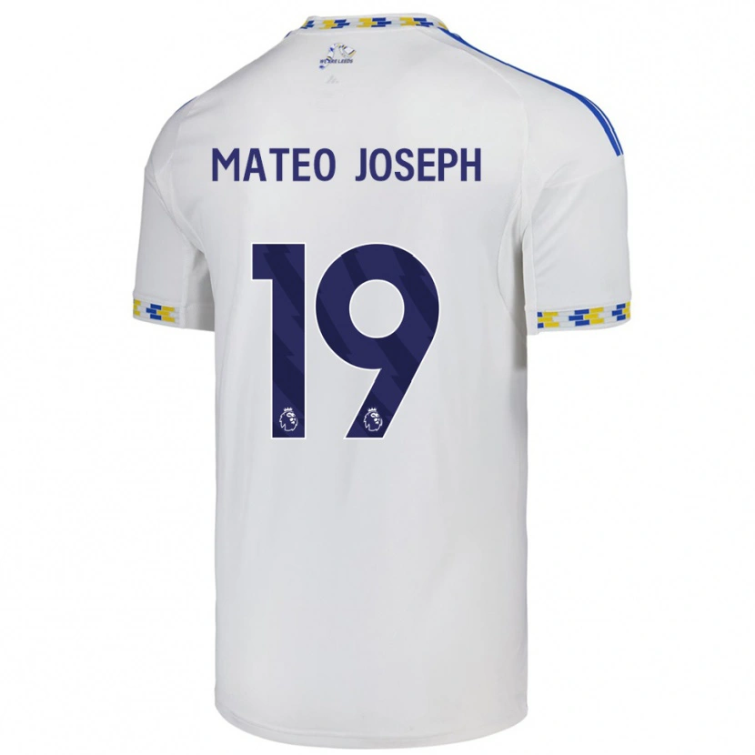 Danxen Niño Camiseta Mateo Joseph #19 Blanco Azul 1ª Equipación 2025/26 La Camisa
