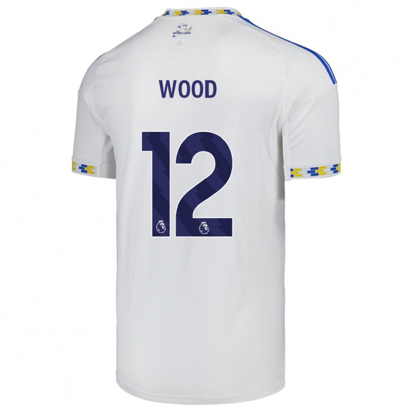 Danxen Niño Camiseta Oliver Wood #12 Blanco Azul 1ª Equipación 2025/26 La Camisa