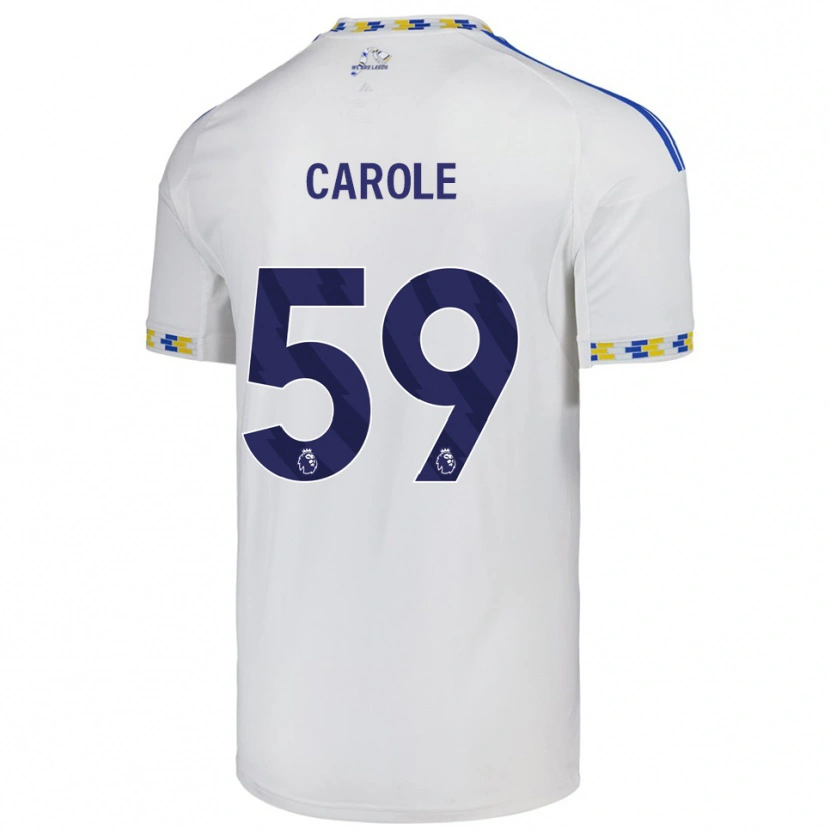 Danxen Niño Camiseta Keenan Carole #59 Blanco Azul 1ª Equipación 2025/26 La Camisa