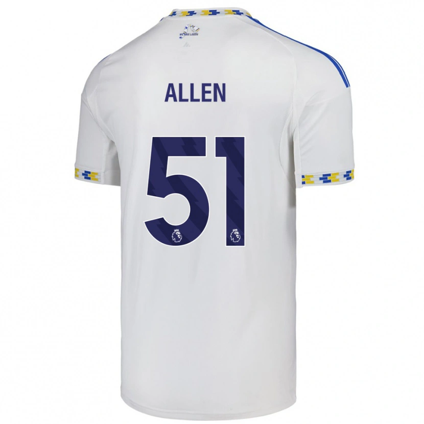 Danxen Niño Camiseta Charlie Allen #51 Blanco Azul 1ª Equipación 2025/26 La Camisa