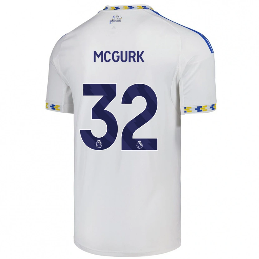 Danxen Niño Camiseta Sean Mcgurk #32 Blanco Azul 1ª Equipación 2025/26 La Camisa