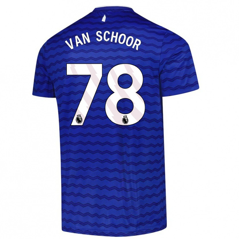 Danxen Niño Camiseta Joshua Van Schoor #78 Azul Marino 1ª Equipación 2025/26 La Camisa