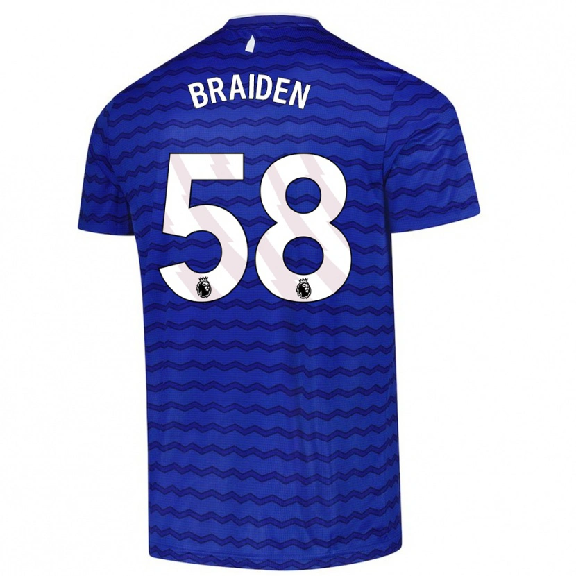 Danxen Niño Camiseta Braiden Graham #58 Azul Marino 1ª Equipación 2025/26 La Camisa