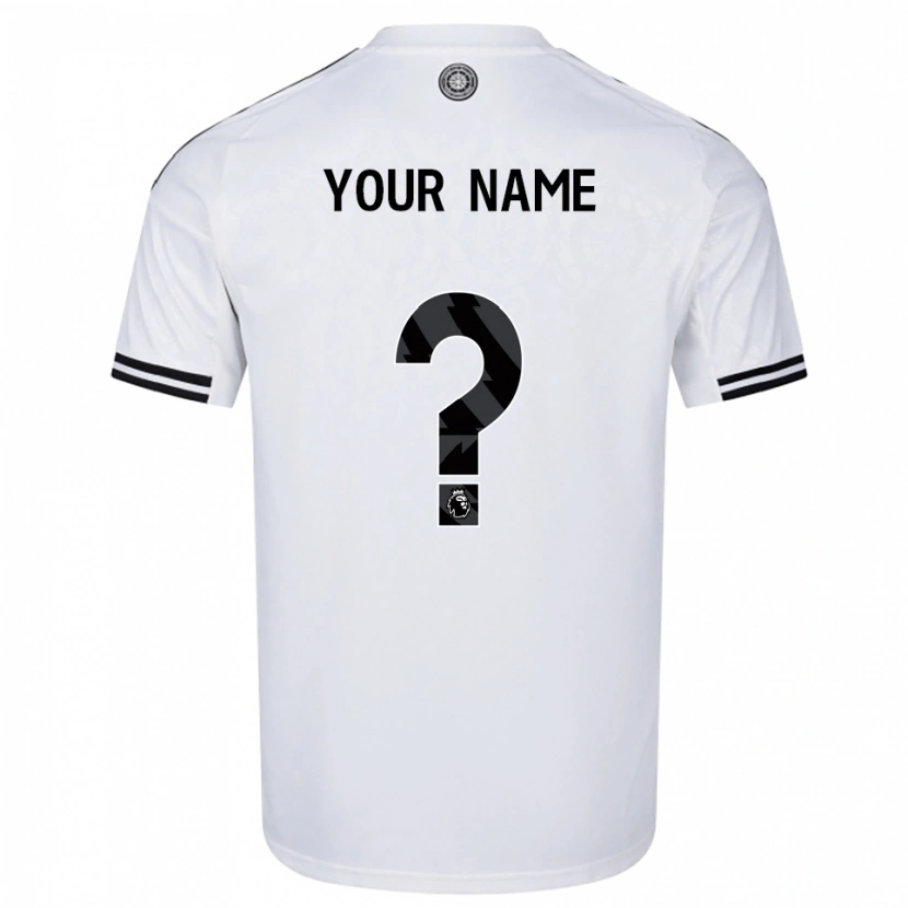Danxen Niño Camiseta Su Nombre #0 Blanco Negro 1ª Equipación 2025/26 La Camisa