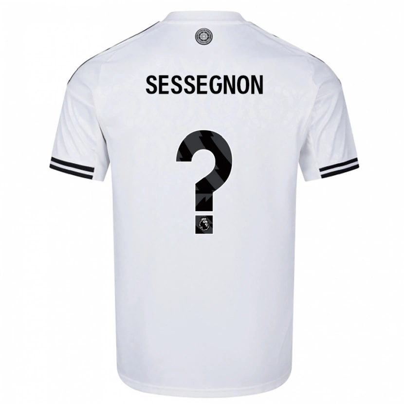 Danxen Niño Camiseta Kayden Sessegnon #0 Blanco Negro 1ª Equipación 2025/26 La Camisa