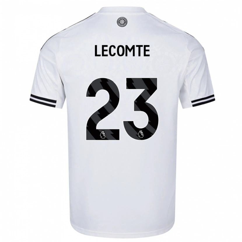 Danxen Niño Camiseta Benjamin Lecomte #23 Blanco Negro 1ª Equipación 2025/26 La Camisa