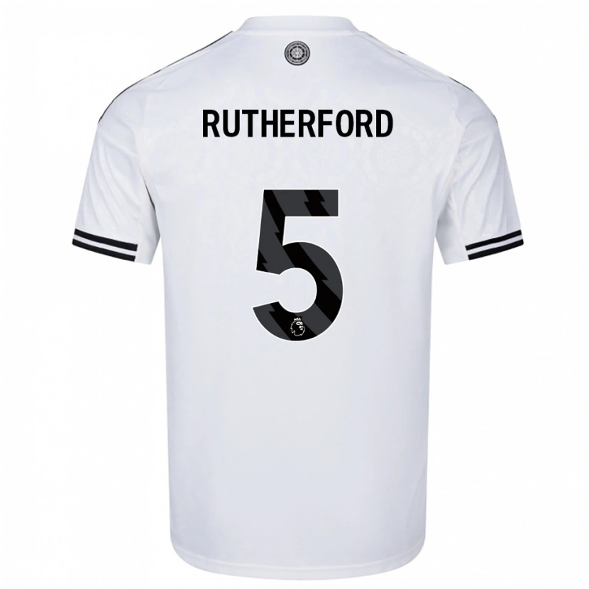 Danxen Niño Camiseta Leeta Rutherford #5 Blanco Negro 1ª Equipación 2025/26 La Camisa