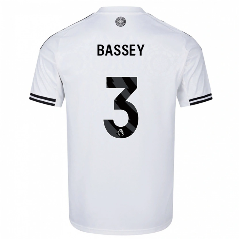 Danxen Niño Camiseta Calvin Bassey #3 Blanco Negro 1ª Equipación 2025/26 La Camisa