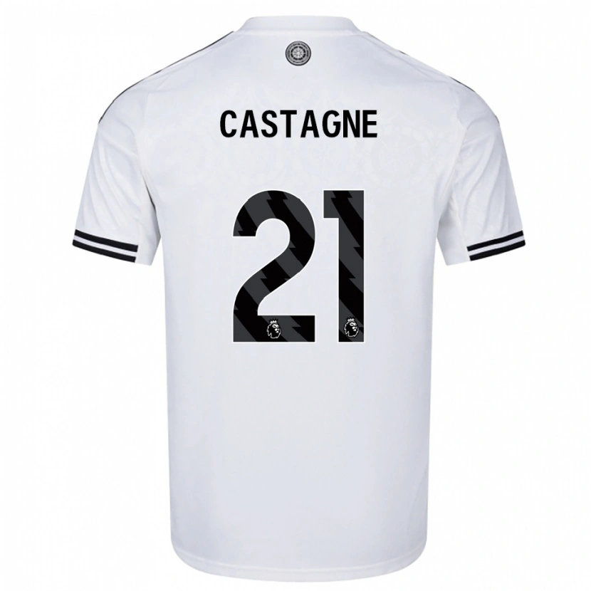 Danxen Niño Camiseta Timothy Castagne #21 Blanco Negro 1ª Equipación 2025/26 La Camisa