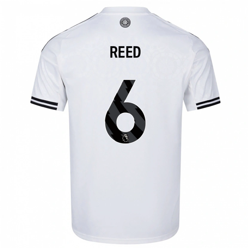 Danxen Niño Camiseta Harrison Reed #6 Blanco Negro 1ª Equipación 2025/26 La Camisa