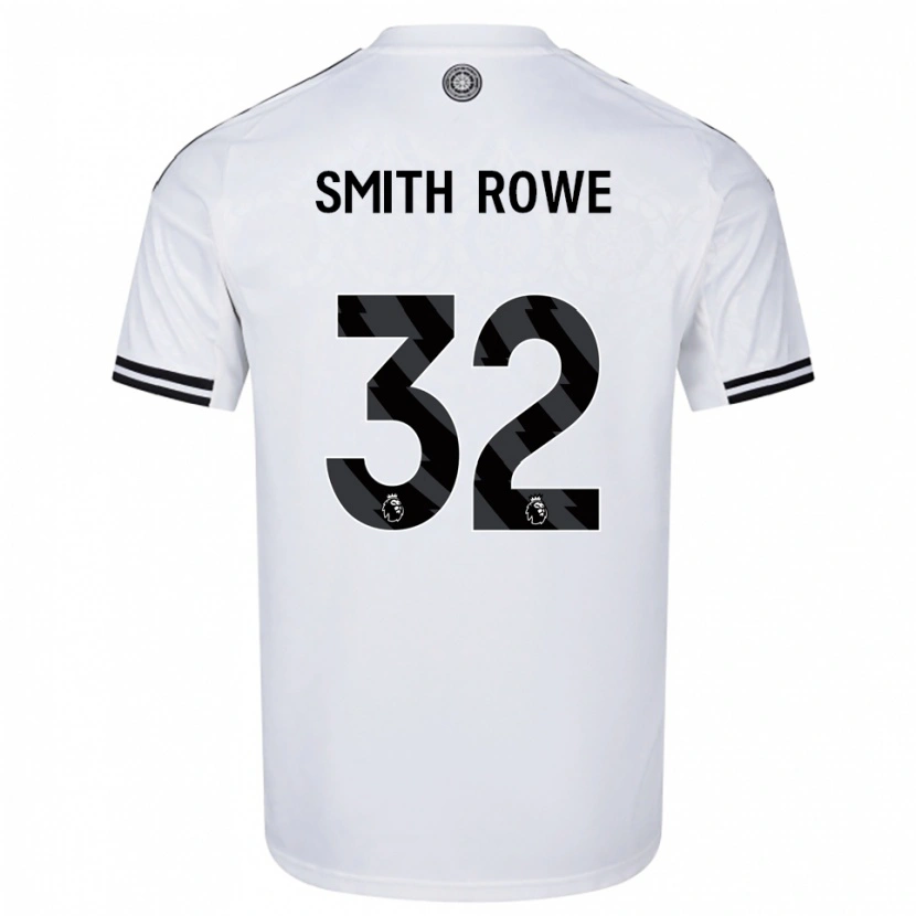Danxen Niño Camiseta Emile Smith Rowe #32 Blanco Negro 1ª Equipación 2025/26 La Camisa