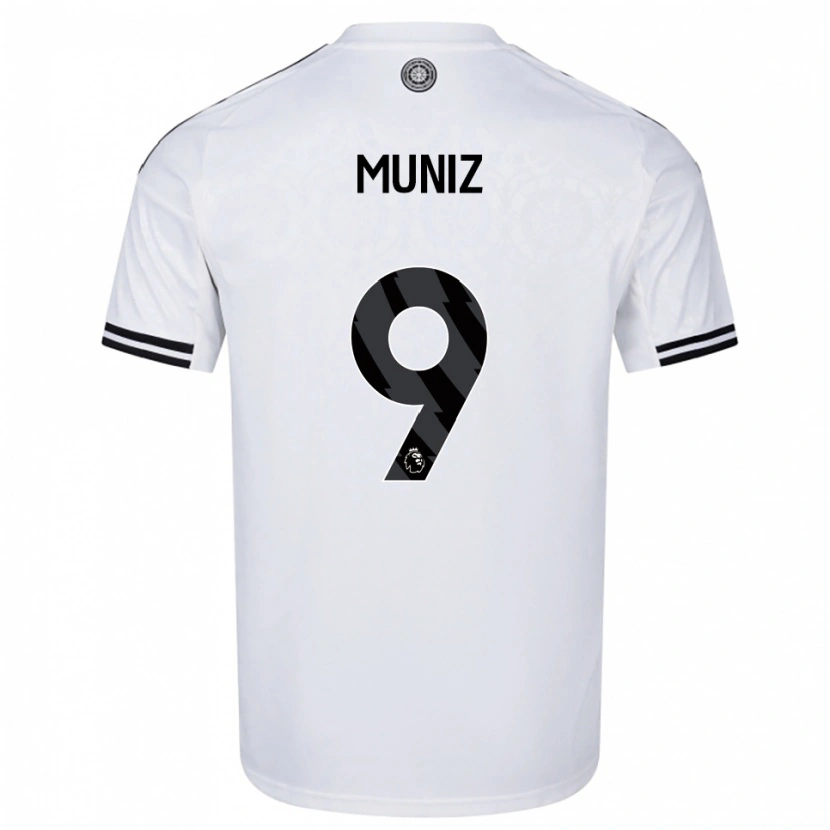 Danxen Niño Camiseta Rodrigo Muniz #9 Blanco Negro 1ª Equipación 2025/26 La Camisa
