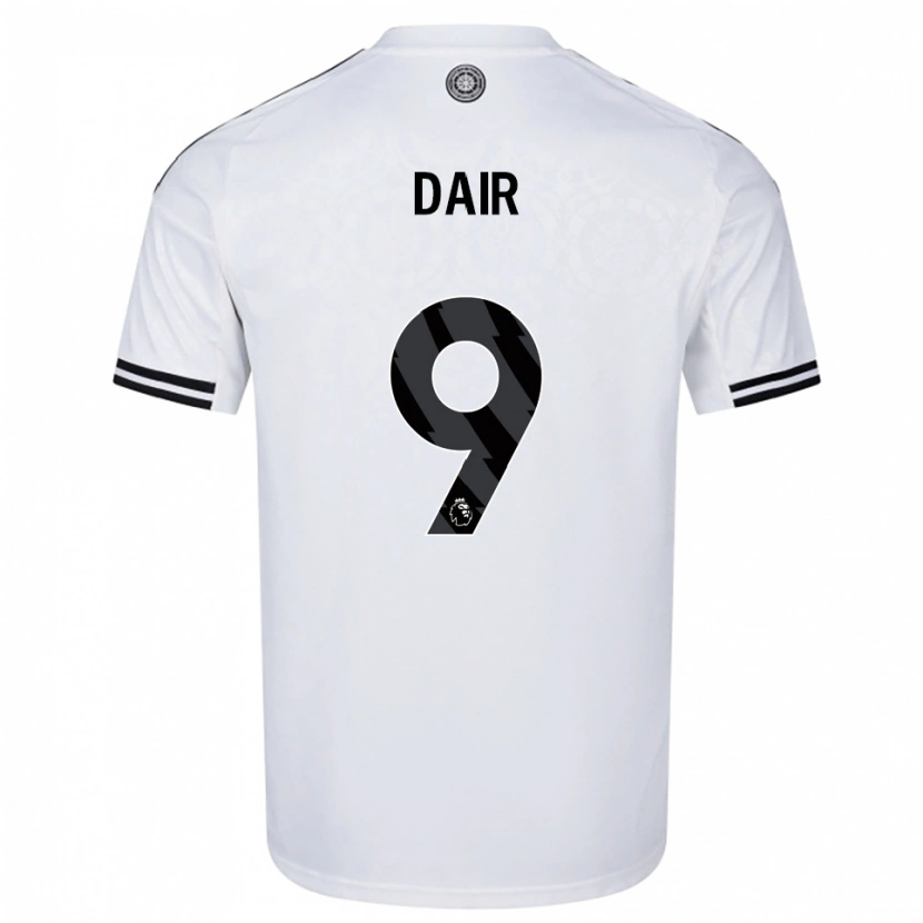 Danxen Niño Camiseta Brodie Dair #9 Blanco Negro 1ª Equipación 2025/26 La Camisa