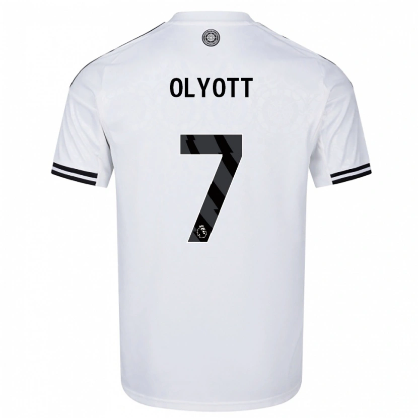 Danxen Niño Camiseta Tom Olyott #7 Blanco Negro 1ª Equipación 2025/26 La Camisa