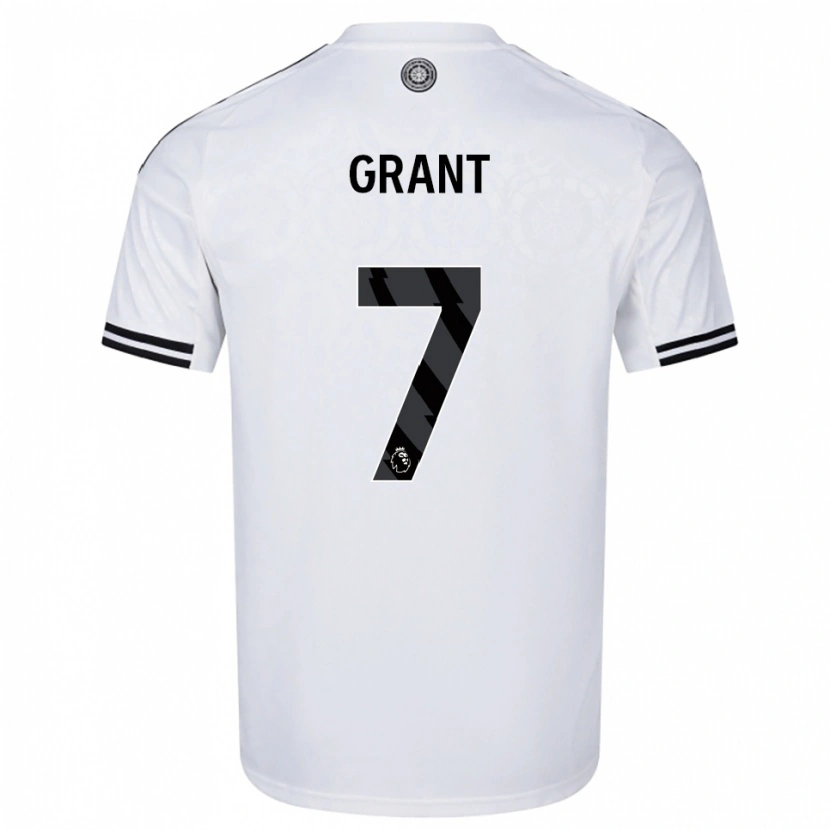 Danxen Niño Camiseta Kyle Grant #7 Blanco Negro 1ª Equipación 2025/26 La Camisa