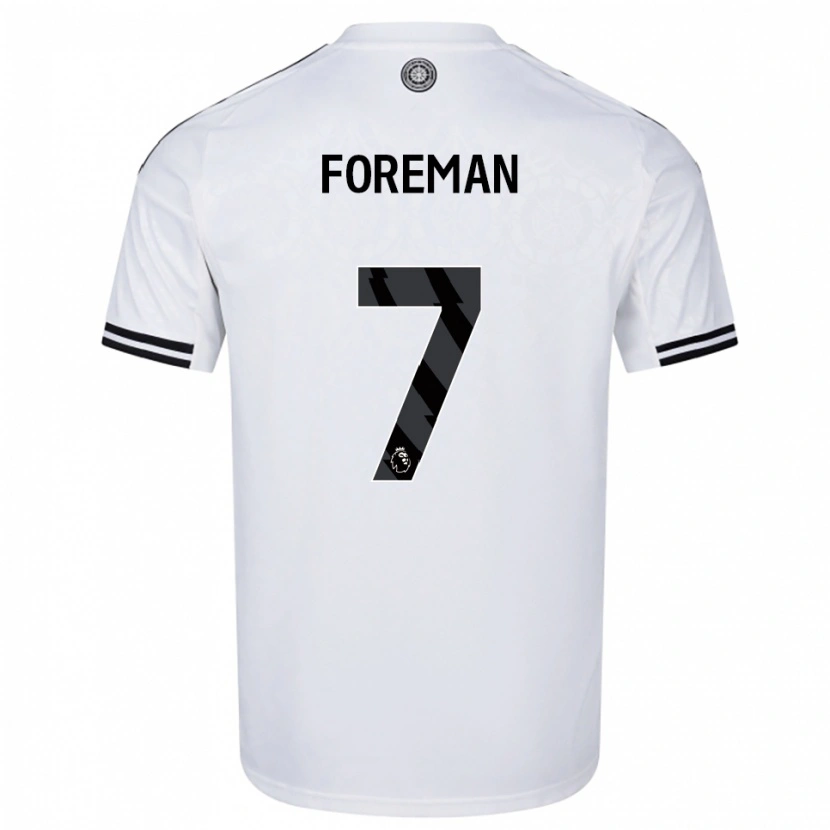 Danxen Niño Camiseta Tia Foreman #7 Blanco Negro 1ª Equipación 2025/26 La Camisa