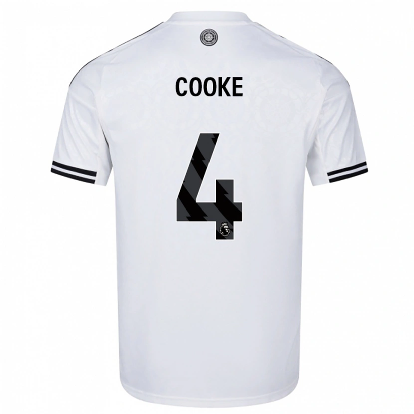 Danxen Niño Camiseta Logan Cooke #4 Blanco Negro 1ª Equipación 2025/26 La Camisa