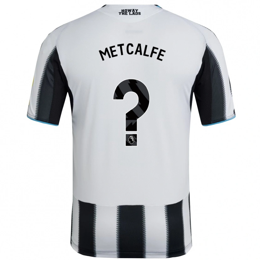 Danxen Niño Camiseta Craig Metcalfe #0 Negro Blanco 1ª Equipación 2025/26 La Camisa