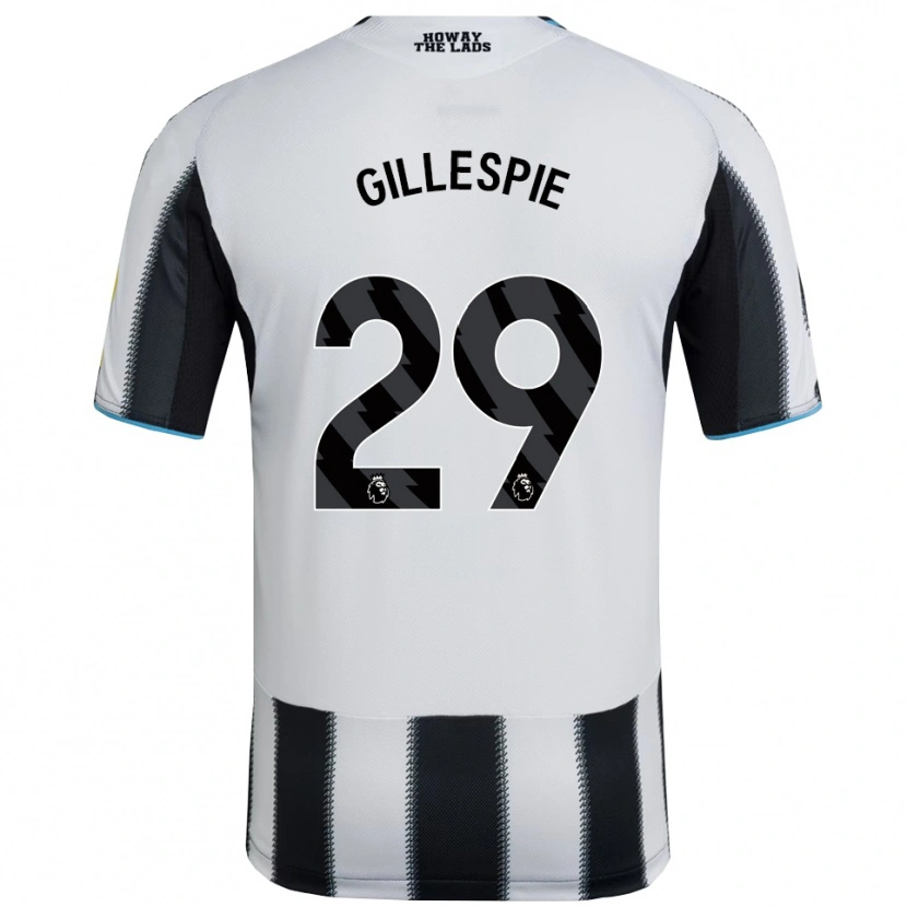 Danxen Niño Camiseta Mark Gillespie #29 Negro Blanco 1ª Equipación 2025/26 La Camisa