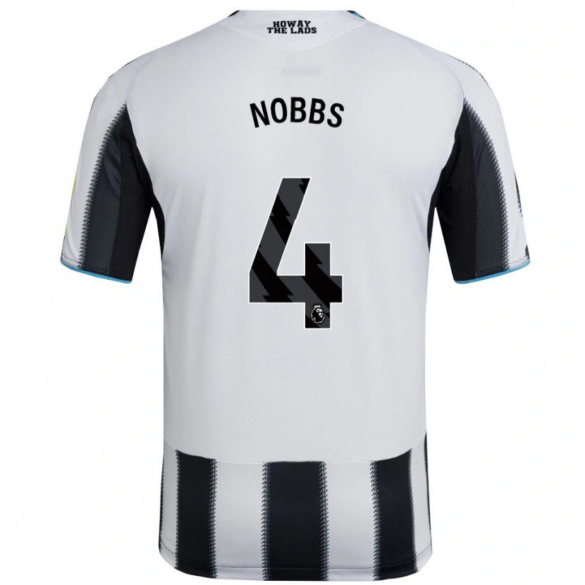 Danxen Niño Camiseta Jordan Nobbs #4 Negro Blanco 1ª Equipación 2025/26 La Camisa