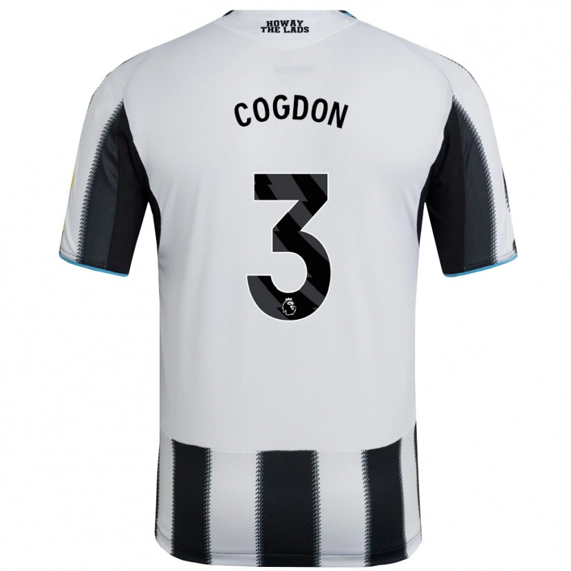 Danxen Niño Camiseta Jude Cogdon #3 Negro Blanco 1ª Equipación 2025/26 La Camisa