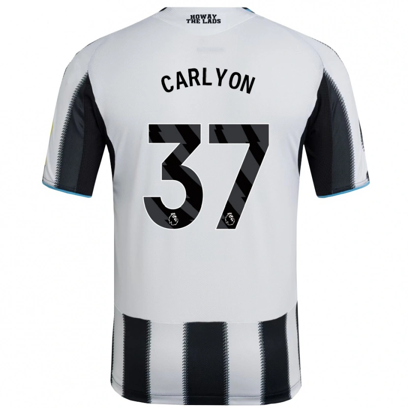Danxen Niño Camiseta Nathan Carlyon #37 Negro Blanco 1ª Equipación 2025/26 La Camisa