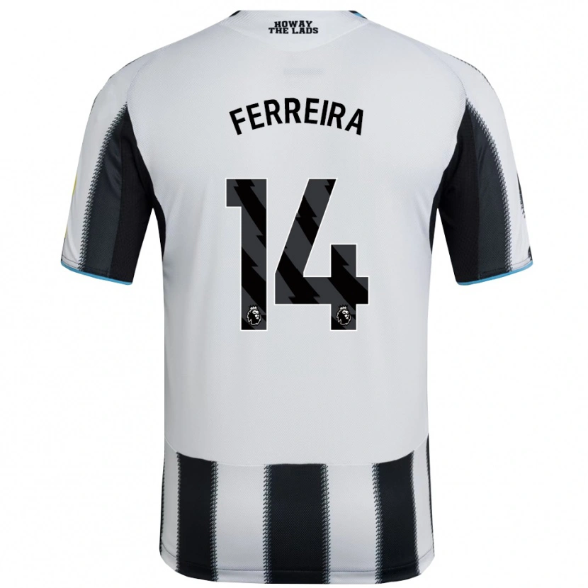 Danxen Niño Camiseta Matheos Ferreira #14 Negro Blanco 1ª Equipación 2025/26 La Camisa