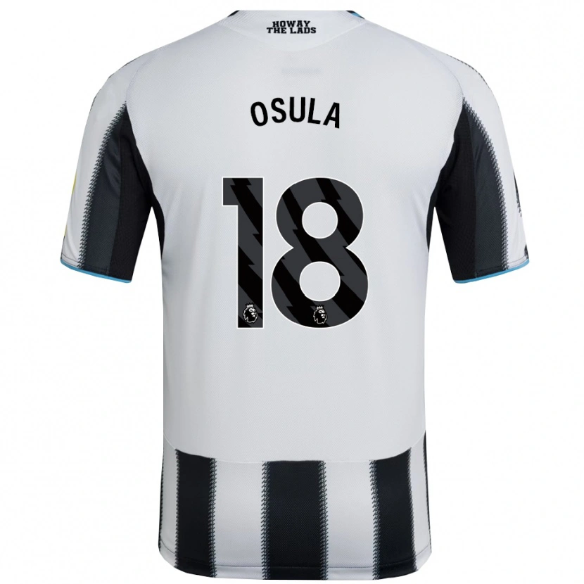 Danxen Niño Camiseta William Osula #18 Negro Blanco 1ª Equipación 2025/26 La Camisa